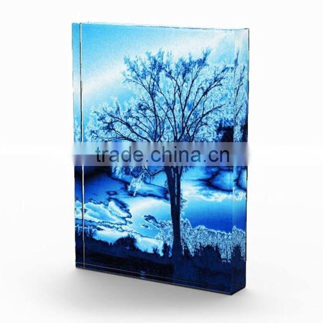 Screen printed solid clear funny acrylic funia photo frame