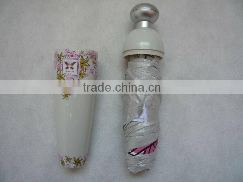 Promotional 5 folding mini umbrella with bottle