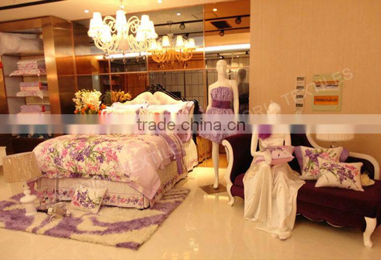 luxury white and black reactive printed microfiber bedding comforter cover sets 4pcs
