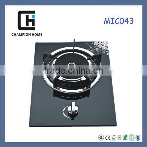 Piezoelectric ignition single gas cooktop