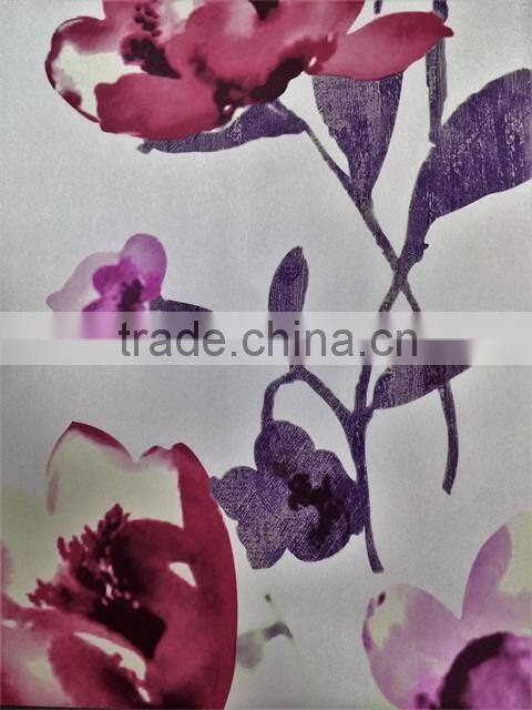 2016 newest beautiful colorful wallpaper with big flower pattern for home