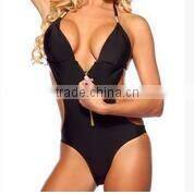 Super sexy backless visual show thin wetsuit female swimsuit bikini covered his zipper