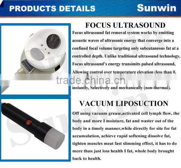 (SW-255F)2014 hot sale! focus ultrasonic keyword cavitation slimming device