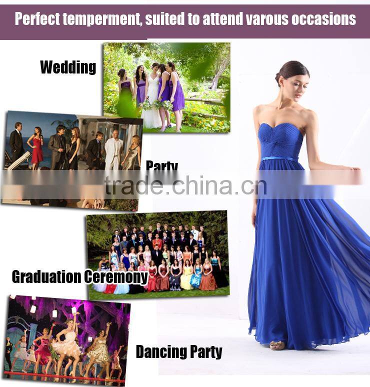 New Arrival Sexy Off Shoulder Fashion Royal Blue Bridesmaid Prom Dress 2015
