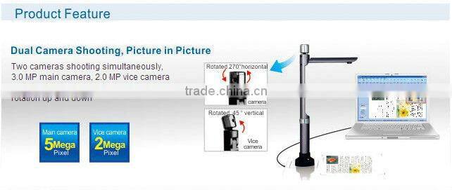 Educational Document Camera V520,Visual Presenter 5.0MP HD Digital Visual Presenter