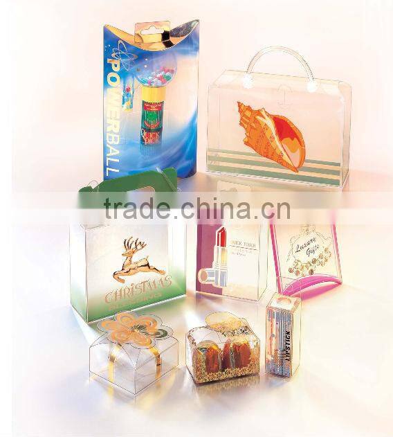 high grade foldable plastic box with hang tab