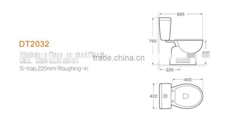 bathroom ceramic cheap two piece muslim toilet DT2032