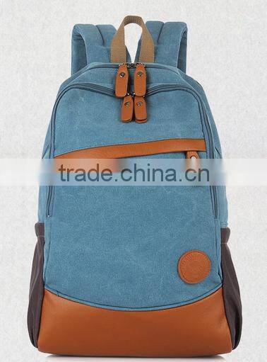 Custom Stock Girl Campus Backpack School Book Shoulder Bag Canvas Backbag