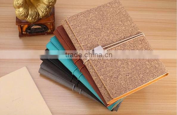 School office student supplies PU cover paper notebook with elastic band