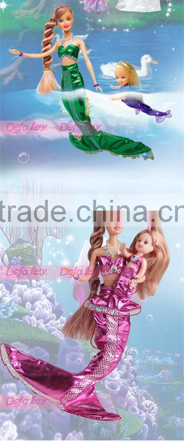 costume mermaid dolls with 3 beautiful dress