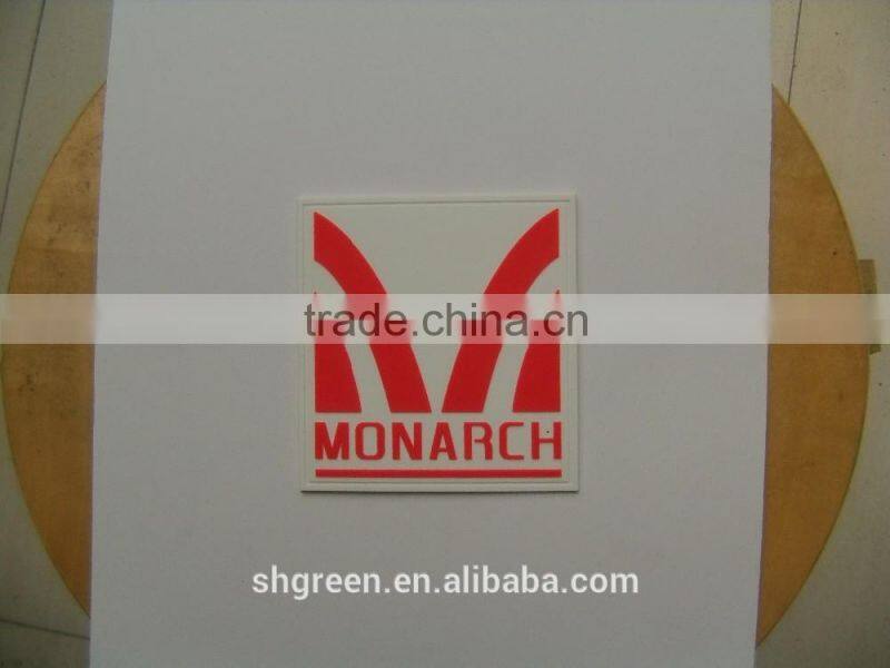 Colorful brand name rubber label,die cut PVC rubber patch for bags
