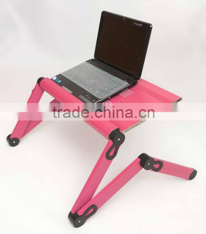 NEW LAPTOP LAP DESK FOLDABLE TABLE E-TABLE BED WITH USB COOLING FANS STAND