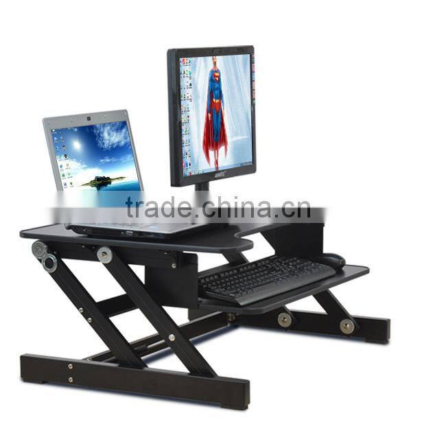 Sit stand desk,Factory direct sales height adjustable monitor stand for laptop