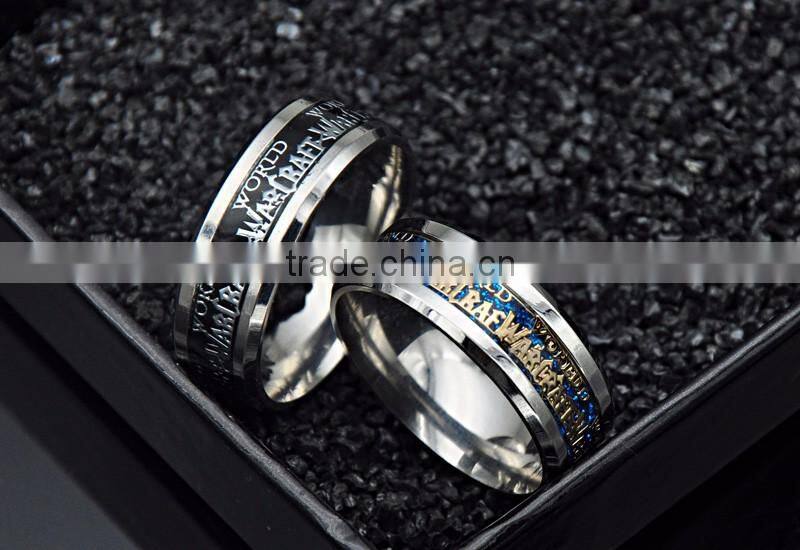 Factory Cheap Stainless Steel Sticker Ring Punk Wide Wedding Band for men Jewelry