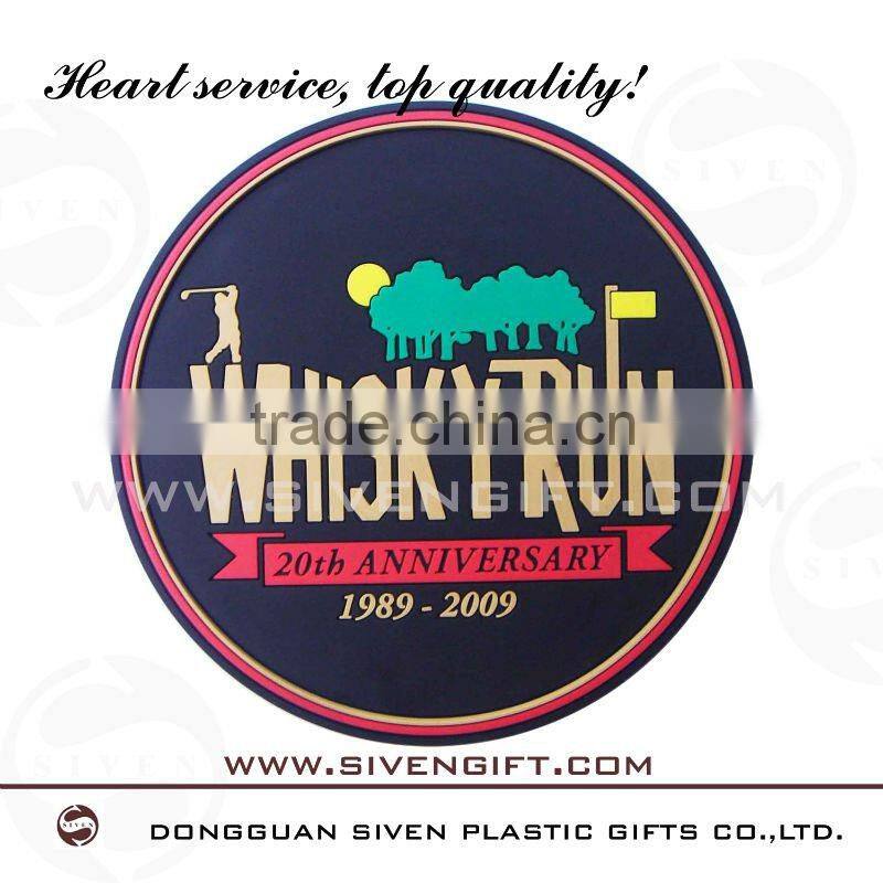 2014 Round Shape silicone /Flexible Soft PVC Coaster