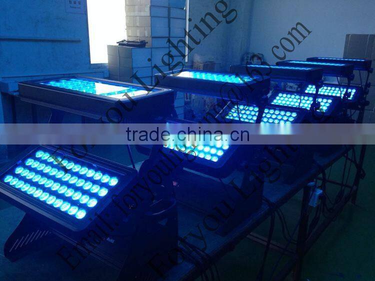 Outdoor Rainproof IP66 Waterproof Wall Wash Building Light 96x18W RGBWAUV 6-IN-1 LED City Color