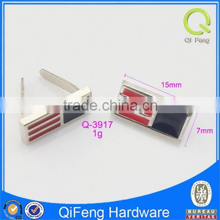 Q-3917 bag hardware metal label Popular usa style design