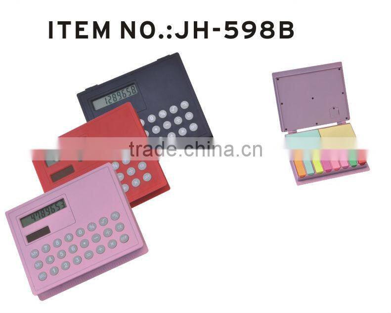 Promotional mini leather memo pad with calculator