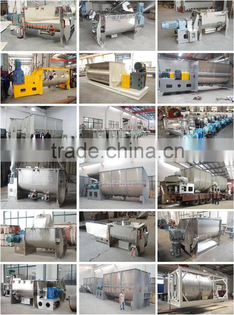 Stainless steel horizontal paddle mixer