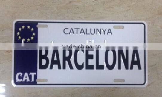 customized embossed license plate, metal plate, metal sign