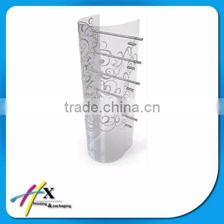 Acrylic transparent wall mounted eyewear shelves slatwall sunglass display rack