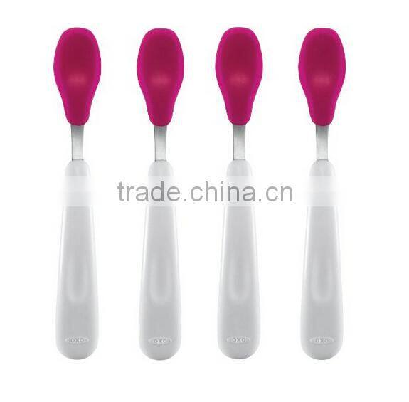 OXO high quality Tot Feeding Spoon Set with Soft Silicone spoons