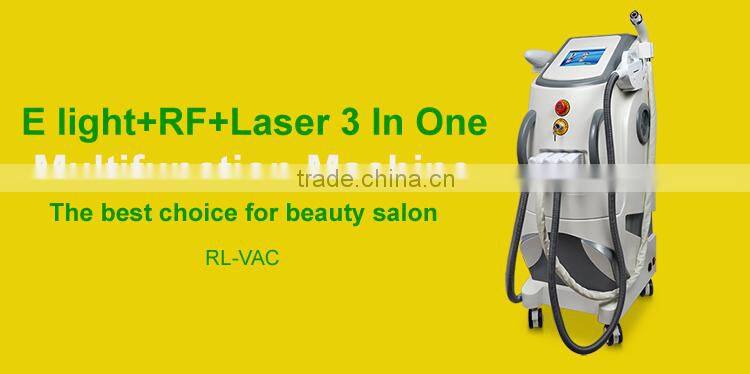 Good effective e-light ipl rf+nd yag laser multifunction machine for sale/e light with nd yag laser