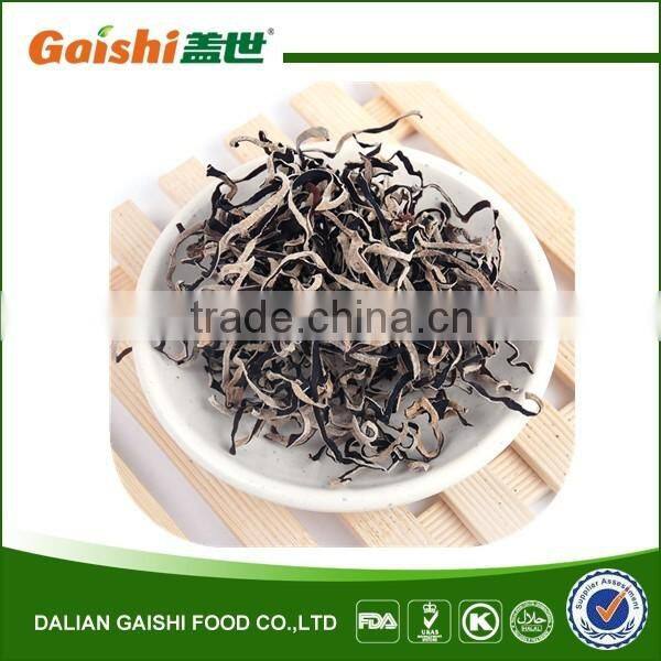 black edible fungus mushroom strips