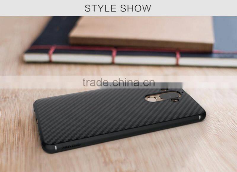 ORIGINAL NILLKIN Synthetic Fiber BACK Case For HUAWEI MATE9 IRON CASE FOR MAGNETIC CAR HOLDER CASE MILITARY CARBON FIBER CASE