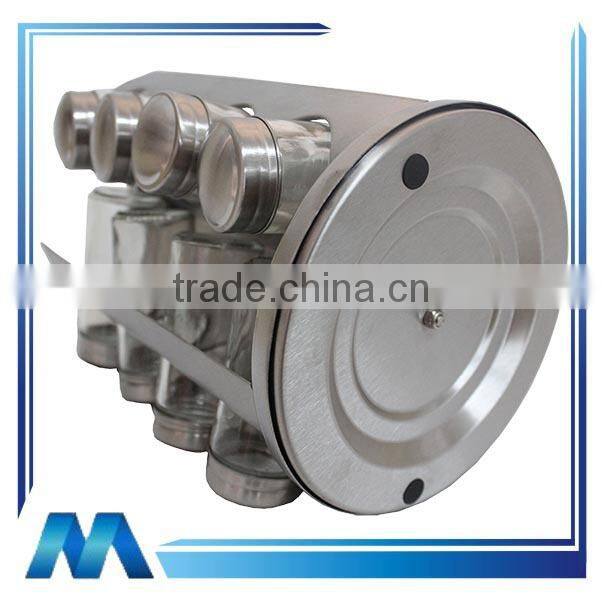 revolving 16pcs stainless steel spice set