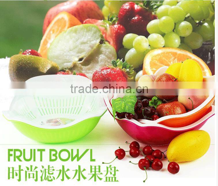 Plastic PP Wash Fruit Vegetable Basket with Lid