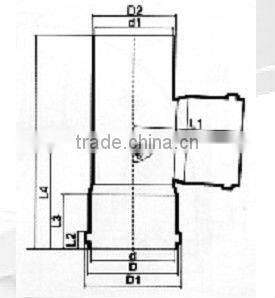 UPVC plastic tee with rubber DIN/BS UPVC tees