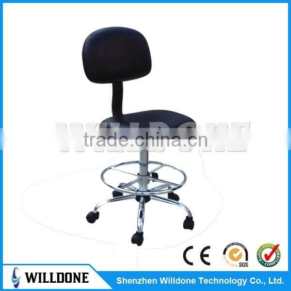 ESD chair with adjustable seat and back for Electronic Cleanroom Use