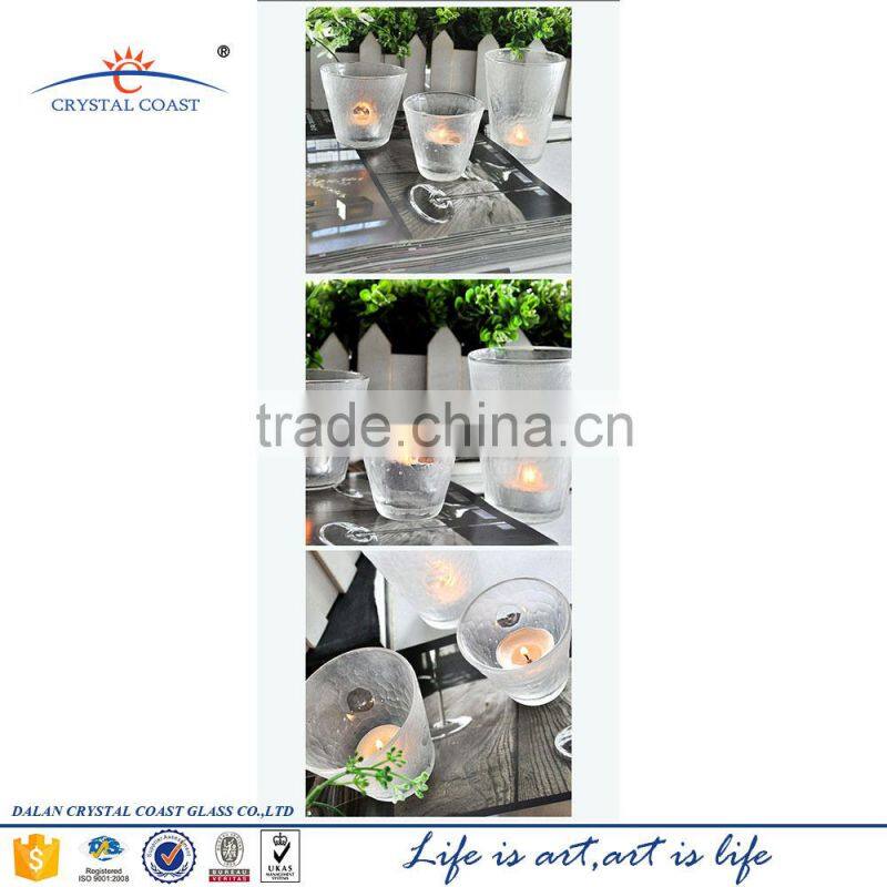 cheap glass candle cup,glass tea cup candle holder decoration