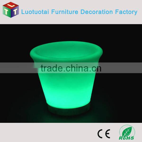 2015 hot sale rechargeabale 16 color change decorative led flower pots for sale