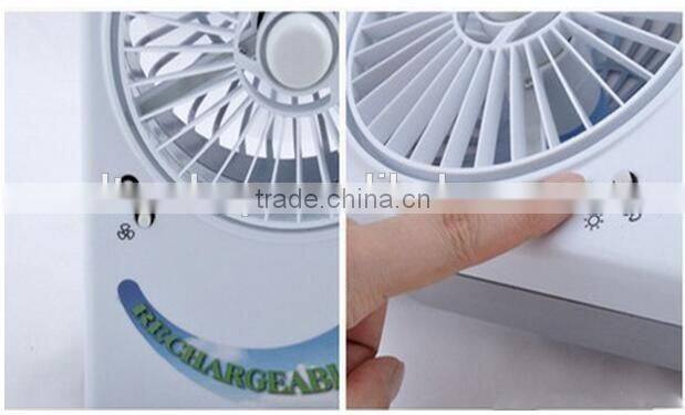 Hot Sale 3 in 1 Multifunction 6 inch Solar Fan Rechargeable Emergency LED Light