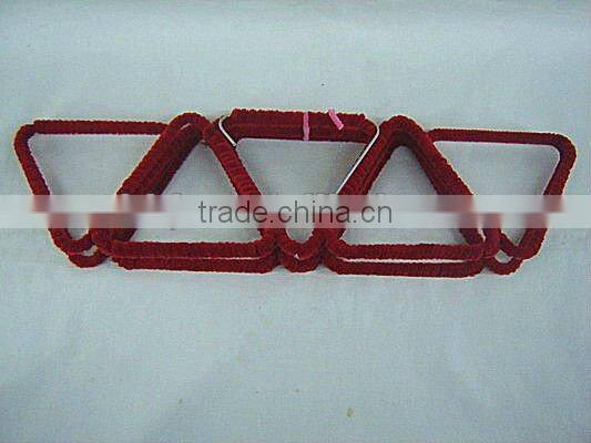 Cyan wool woven iron frame flower hanging scarfs&ties holder