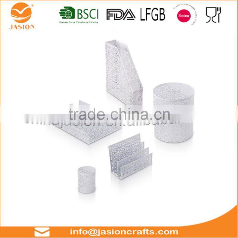 Metal powder coating Wire deedbox Stationery-box set pen holder