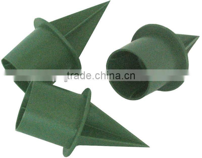 Green Plastic Floral Candle Holder