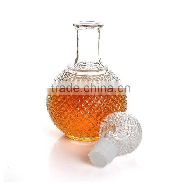 glass wine vodka bottles with cork TY40