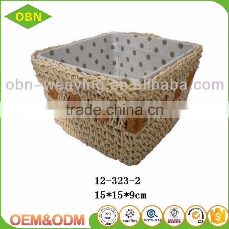 Latest design wholesale customized pure handmade colorful woven mini cheap empty gift basket