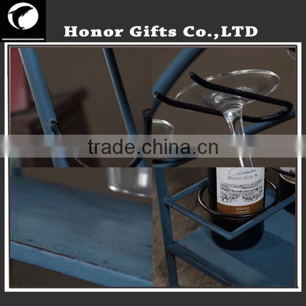 Retro Wine Bottle Holder Metal Wine Rack Decorative Vintage Wine Rack