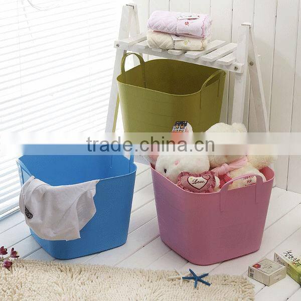 Plastic Portable Storage bucket, Plastic Square Storage Bucket, Square plastic bucket