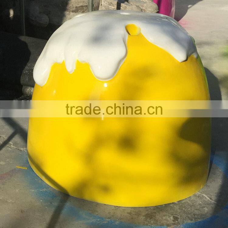 FRP ice cream cake sculpture