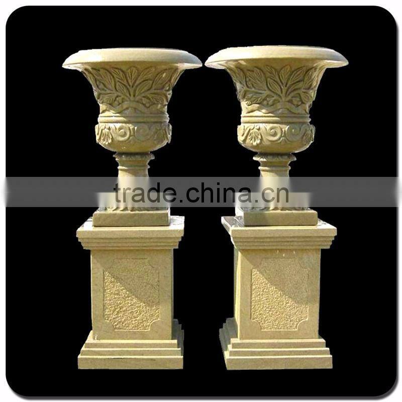 Decorative garden stone pot flowerpot stand for sale