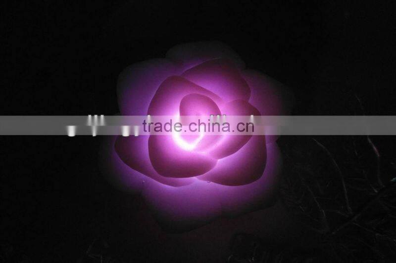 plastic rose flower with LED light for decoration