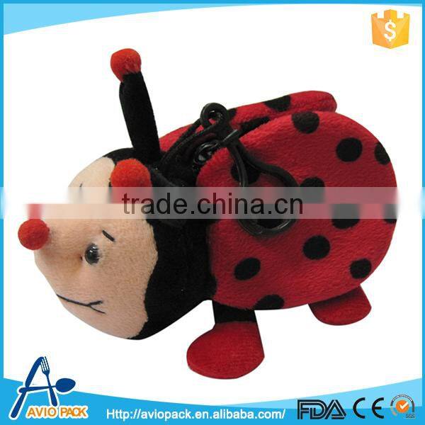 Lovely design nylon ladybug reusable shopping bag