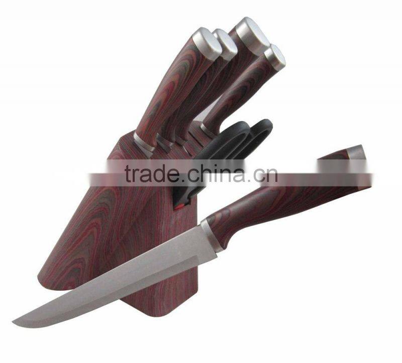 6pcs Plastic Handle Stainless Steel Steak Knife