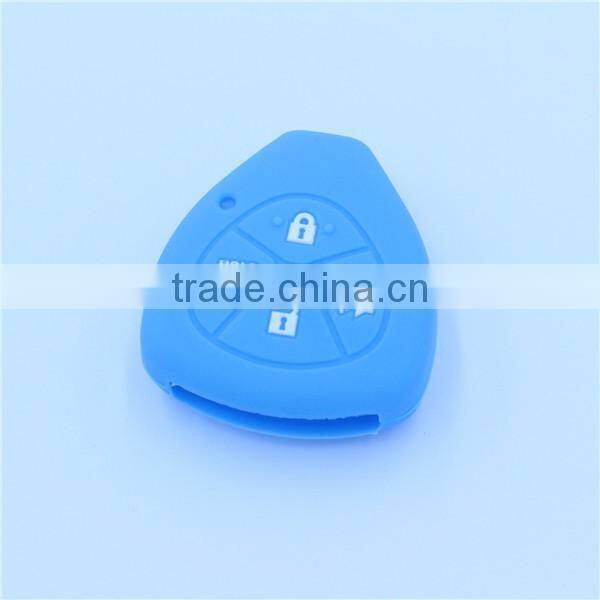 Silicone car key shell. fob key case for toyota 4 buttons