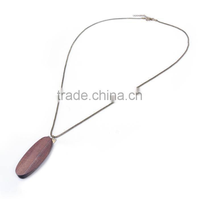 multi strand geometric wood bead pendant necklace long wooden beads sweater necklace layered suede leather chain necklace